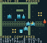 Actual Crawler gameplay with tanks, base buildings, alloy deposits, and a command cursor